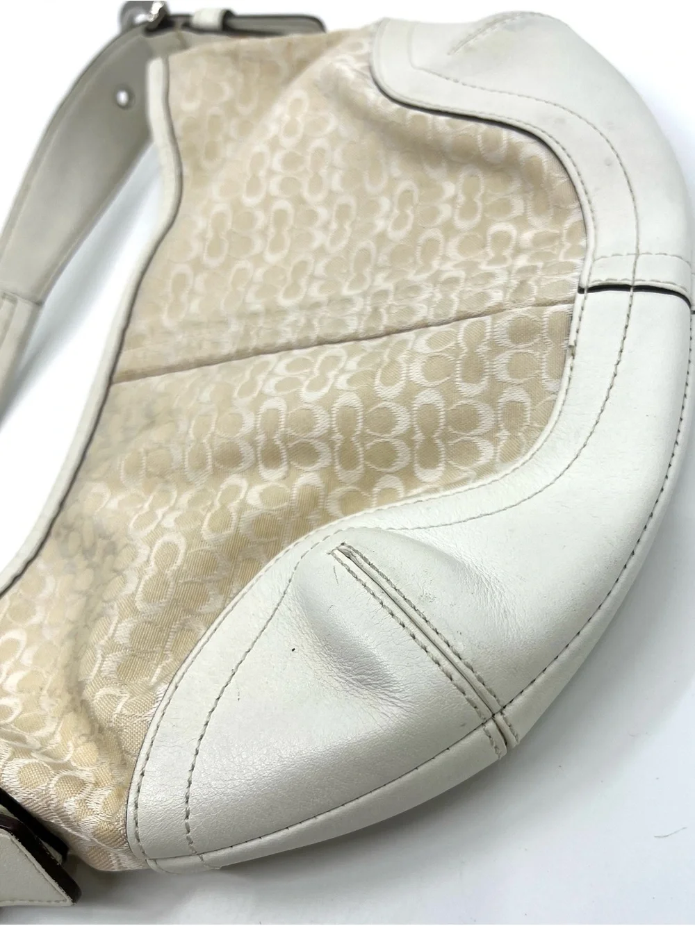 Coach Cream Signature Canvas Soho Mini Hobo Y2K Style # 6351